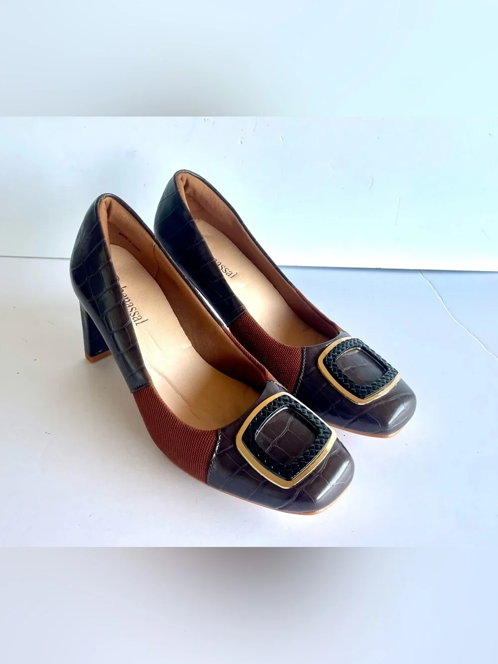 Benassal Women Dress Pumps Heels Orthopedic Bunion Shoes Size 6.5 EUC